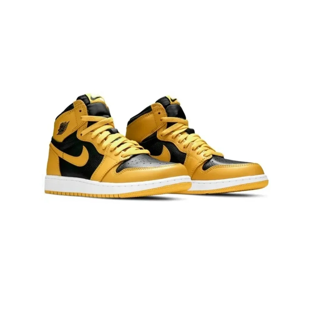 Nike Air Jordan 1 Retro High OG GS Pollen Yellow Black 575441-701 Size 5.5Y/ 7W